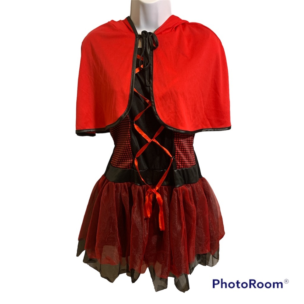 Juniors Teen Red Hooded Cutie Little Red Riding Hood Size Large Preowned